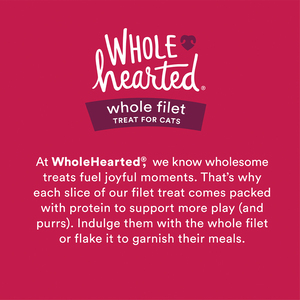 WholeHearted Premio Filetito de Atún Rico en Proteína para Gato Todas las Edades, 28 g