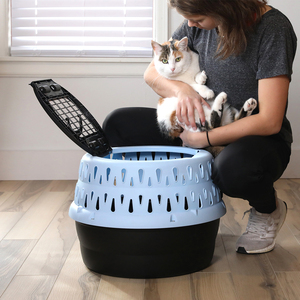 Petmate Transportadora Rígida Redonda Get Arround para Perro o Gato, Chica