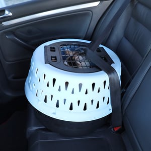 Petmate Transportadora Rígida Redonda Get Arround para Perro o Gato, Chica