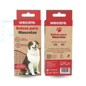Wecare Bolsas Biodegradables y Compostables para Desechos de Perro, 60 Bolsas Wecare Bolsas Biodegradables y Compostables para Desechos de Perro, 60 Bolsas