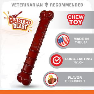 Nylabone Power Chew Juguete Masticable Diseño Hueso Sabor Carne y Tocino para Perro, Grande