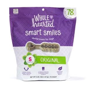 WholeHearted Smart Smiles Premios Dentales para Perro Raza Pequeña Receta Original, 78 Piezas WholeHearted Smart Smiles Premios Dentales para Perro Raza Pequeña Receta Original, 78 Piezas