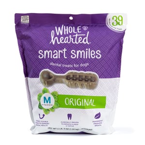 WholeHearted Smart Smiles Premios Dentales para Perro Raza Mediana Receta Original, 39 Piezas WholeHearted Smart Smiles Premios Dentales para Perro Raza Mediana Receta Original, 39 Piezas
