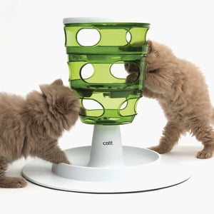 Catit Senses Food Tree Comedero de Alimentación Lenta Diseño Árbol para Gato, Unitalla