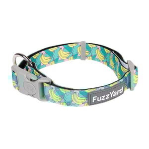 FuzzYard Bananarama Collar de Neopreno Estampado de Bananas para Perro, Grande FuzzYard Bananarama Collar de Neopreno Estampado de Bananas para Perro, Grande