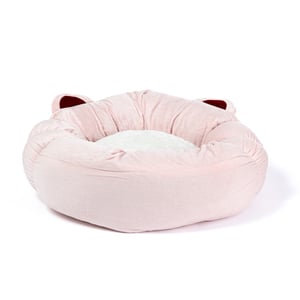 EveryYay Cama Circular con Diseño de Orejas Felinas para Gato, Color Rosa EveryYay Cama Circular con Diseño de Orejas Felinas para Gato, Color Rosa