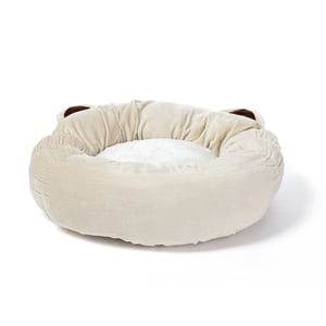 EveryYay Cama Circular con Diseño de Orejas Felinas para Gato, Color Beige EveryYay Cama Circular con Diseño de Orejas Felinas para Gato, Color Beige