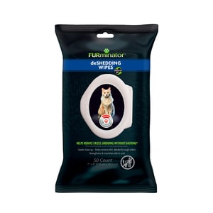 Furminator Toallitas de Aseo Auxiliares en Muda de Pelo para Gato, 1 Paquete Furminator Toallitas de Aseo Auxiliares en Muda de Pelo para Gato, 1 Paquete