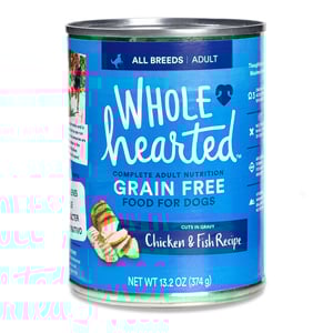 WholeHearted Alimento Húmedo Natural para Perro Adulto Receta Pollo y Pescado, 374 g WholeHearted Alimento Húmedo Natural para Perro Adulto Receta Pollo y Pescado, 374 g