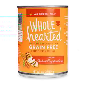 WholeHearted Alimento Húmedo Natural para Perro Adulto Receta Pollo y Vegetales, 374 g WholeHearted Alimento Húmedo Natural para Perro Adulto Receta Pollo y Vegetales, 374 g