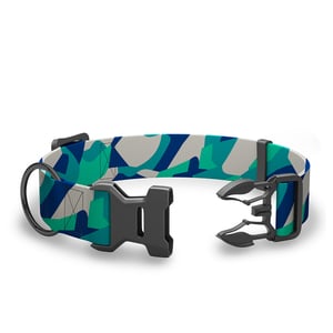 Wingo Outdoors Coosa Collar con Broche Duraflex Diseño Camuflaje Azul para Perro, Mediano Wingo Outdoors Coosa Collar con Broche Duraflex Diseño Camuflaje Azul para Perro, Mediano