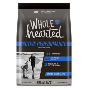 WholeHearted Active Performance Alimento para Perro Activo Todas las Etapas de Vida Razas Todas las Razas Receta Salmón, 20.4 kg WholeHearted Active Performance Alimento para Perro Activo Todas las Etapas de Vida Razas Todas las Razas Receta Salmón, 20.4 kg
