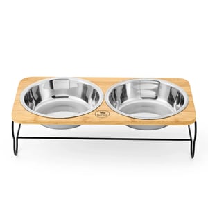 Park Life Savannah Set de Tazones Elevados con Base de Metal y Bambú para Perro, 4 Tazas Park Life Savannah Set de Tazones Elevados con Base de Metal y Bambú para Perro, 4 Tazas