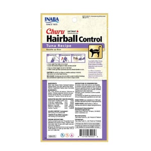 Inaba Churu Premio Cremoso Cuidado Bolas de Pelo para Gato Todas las Edades Receta Atún, 1 Paquete
