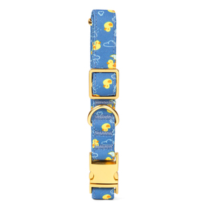 Petspaces Collar con Broche de Metal Patrón Patitos para Perro, Grande Petspaces Collar con Broche de Metal Patrón Patitos para Perro, Grande