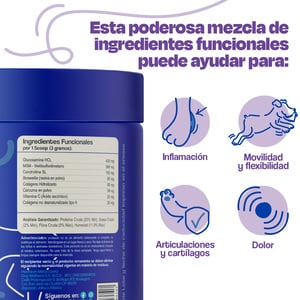 Dogelthy Mobility Suplemento en Polvo para Cuidado Articular para Perro, 270 g
