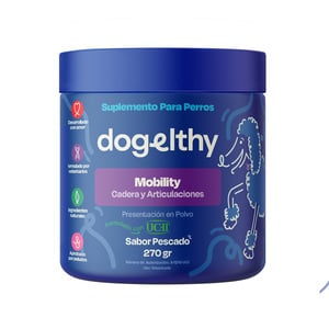 Dogelthy Mobility Suplemento en Polvo para Cuidado Articular para Perro, 270 g Dogelthy Mobility Suplemento en Polvo para Cuidado Articular para Perro, 270 g