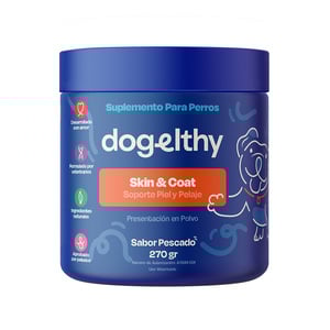 Dogelthy Skin & Coat Suplemento en Polvo para Cuidado de Piel y Pelo para Perro, 270 g Dogelthy Skin & Coat Suplemento en Polvo para Cuidado de Piel y Pelo para Perro, 270 g