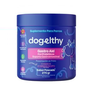 Dogelthy Gastro Aid Suplemento en Polvo para Cuidado Gastrointestinal para Perro, 270 g Dogelthy Gastro Aid Suplemento en Polvo para Cuidado Gastrointestinal para Perro, 270 g