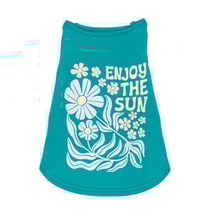 Youly Spring Summer Playera Verde Estampado Enjoy The Sun para Perro, Grande Youly Spring Summer Playera Verde Estampado Enjoy The Sun para Perro, Grande