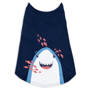 Youly Spring Summer Playera Azul Estampado de Tiburón Feliz para Perro, Grande Youly Spring Summer Playera Azul Estampado de Tiburón Feliz para Perro, Grande