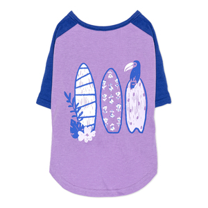Youly Spring Summer Playera Morada Estampado de Tablas de Surf para Perro, Mediano Youly Spring Summer Playera Morada Estampado de Tablas de Surf para Perro, Mediano