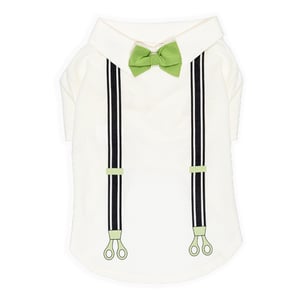 Youly Spring Summer Camisa Estampado de Tirantes con Moño Verde para Perro, Grande Youly Spring Summer Camisa Estampado de Tirantes con Moño Verde para Perro, Grande