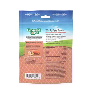 Emerald Pet Wholly Egg! Premios Digestivos para Gato Receta Huevo y Salmón, 70 g