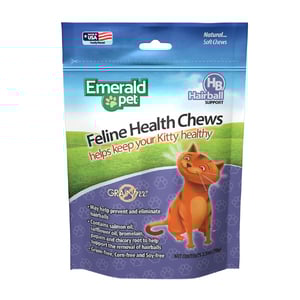 Emerald Pet Feline Health Premios Control de Bolas de Pelo para Gato Sabor Salmón, 70 g Emerald Pet Feline Health Premios Control de Bolas de Pelo para Gato Sabor Salmón, 70 g