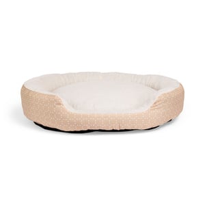 EveryYay Cama Ovalada Borde Alto Diseño Polka Rosa para Perro, Grande EveryYay Cama Ovalada Borde Alto Diseño Polka Rosa para Perro, Grande