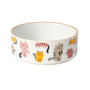 Petrageous Tazón de Cerámica Modelo Snobby Cats para Gato, Chico