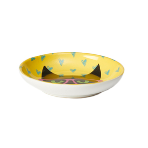 Petrageous Tazón de Cerámica Estilo Platillo Modelo Smart Kitty para Gato, Chico Petrageous Tazón de Cerámica Estilo Platillo Modelo Smart Kitty para Gato, Chico