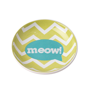Petrageous Tazón de Cerámica Estilo Platillo Modelo Zigazaga Meow para Gato, Chico Petrageous Tazón de Cerámica Estilo Platillo Modelo Zigazaga Meow para Gato, Chico