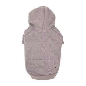 Reddy Sudadera con Parche Bordado del Número Uno Color Gris para Perro, X-Chico Reddy Sudadera con Parche Bordado del Número Uno Color Gris para Perro, X-Chico