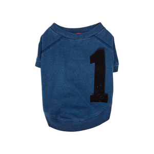 Reddy Playera con Estampado de Número Uno Color Azul para Perro, X-Chico Reddy Playera con Estampado de Número Uno Color Azul para Perro, X-Chico