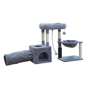 Petpals Mueble Tipo Árbol 3 Niveles con Túnel y Hamaca para Gato, 1 Pieza Petpals Mueble Tipo Árbol 3 Niveles con Túnel y Hamaca para Gato, 1 Pieza