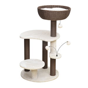 Petpals Mueble Tipo Árbol de 3 Niveles con Canasta Superior para Gato, 1 Pieza Petpals Mueble Tipo Árbol de 3 Niveles con Canasta Superior para Gato, 1 Pieza
