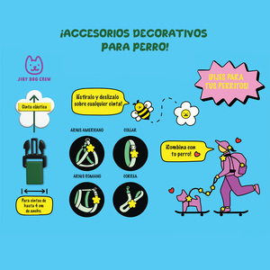Jiby Charm para Personalizar Arnés Collar o Correa Diseño Perrito Feliz, 1 Pieza