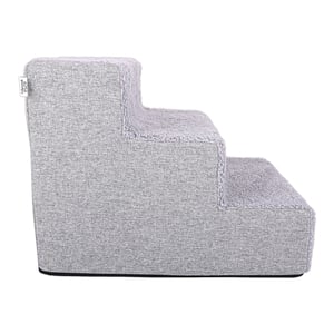 Pet2go Escalera de Espuma de Poliuretano de Alta Densidad para Mascotas, 3 Peldaños