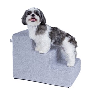 Pet2go Escalera de Espuma de Poliuretano de Alta Densidad para Mascotas, 3 Peldaños