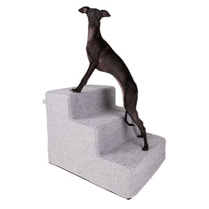 Pet2go Escalera de Espuma de Poliuretano de Alta Densidad para Mascotas, 3 Peldaños