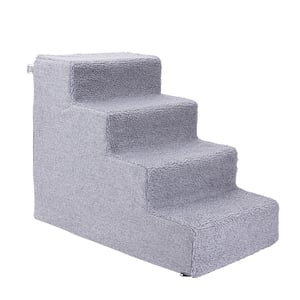Pet2go Escalera de Espuma de Poliuretano de Alta Densidad para Mascotas, 4 Peldaños Pet2go Escalera de Espuma de Poliuretano de Alta Densidad para Mascotas, 4 Peldaños