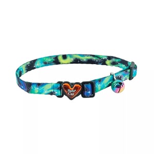 Safe Cat Collar Broche de Seguridad de Corazón Diseño Galaxia Nirvana para Gato, 1 Pieza Safe Cat Collar Broche de Seguridad de Corazón Diseño Galaxia Nirvana para Gato, 1 Pieza