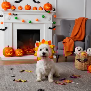 Latipaw Halloween Disfraz Sombrero Girasol para Perro, Grande/X-Grande Latipaw Halloween Disfraz Sombrero Girasol para Perro, Grande/X-Grande