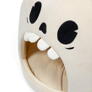 Latipaw Halloween Cama Tipo Cueva Diseño Calavera para Perro y Gato, Chico