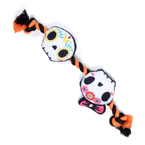 Latipaw Halloween Juguete de Cuerda Diseño Calaveritas de Peluche para Perro, Chico