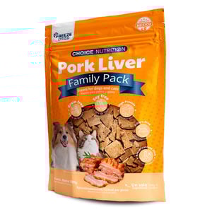 Choice Nutrition Freeze Dried Premio Liofilizado de Hígado de Cerdo para Perro y Gato, 500 g