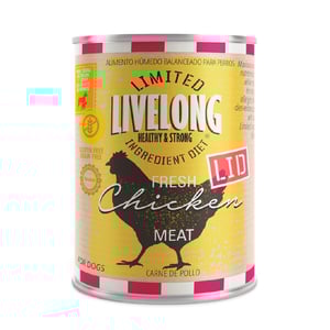 Livelong Healthy & Strong LID Alimento Natural Húmedo para Perro Todas las Edades Receta Pollo, 354 g Livelong Healthy & Strong LID Alimento Natural Húmedo para Perro Todas las Edades Receta Pollo, 354 g