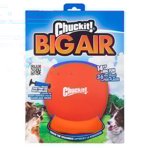 Chuckit! Big Air Ball Pelota Inflable de Lona para Perro, Unitalla Chuckit! Big Air Ball Pelota Inflable de Lona para Perro, Unitalla