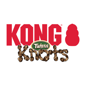 Kong Twists Knots Animales de Peluche con Cuerda para Perro, Chico/Mediano